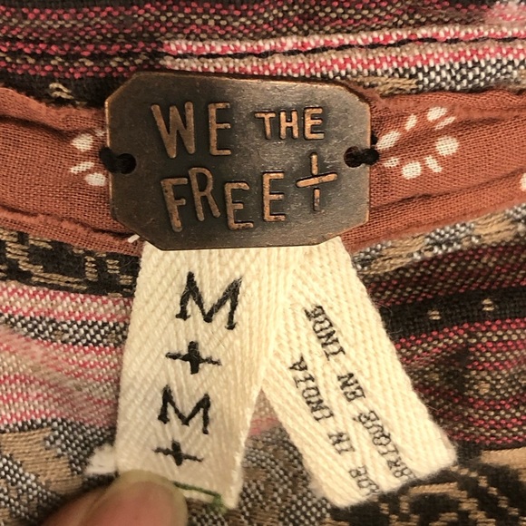 Free People We The Free patchwork button down shirt - Picture 5 of 10